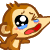 Yoyo Monkey Cheek Pulled Emoticons