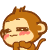 Yoyo Monkey In Love Hearts Emoticons