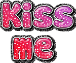 Kiss Me Glittery Emoticons