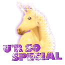 U’r So Special Glittery Unicorn Emoticons