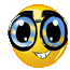Beady Eyed Smiley With Glasses Emoticons