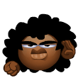 Afro Man Kung Fu Stance Emoticons