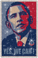 Yes, We Can! Glittery Poster Emoticons