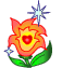 Fiery Flower Sparkle Emoticons