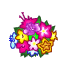 Colorful Flower Bouquet Emoticons