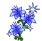Blue Heart Flowers Emoticons