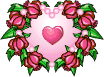 Heart In Pink Wreath Emoticons