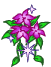Shining Purple Flowers Emoticons