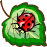 Ladybug On Leaf Emoticons