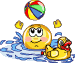 Smiley Ocean Ball Games Emoticons